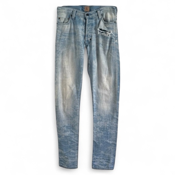 PRPS GOODS & CO ACID STONE WASH SLIM STRAIGHT DENIM BLUE JEANS SZ 29 - Picture 2 of 7